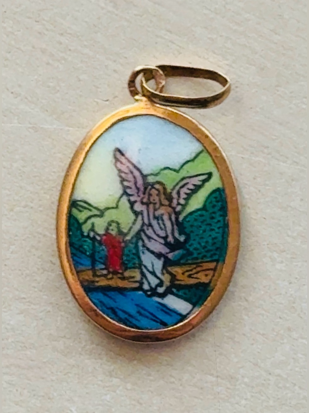 Portuguese Guardian Angel Pendant
